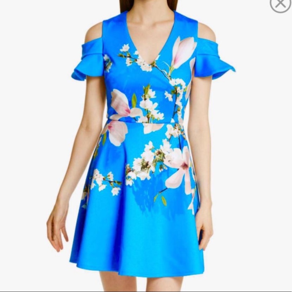 Ted Baker London Harmony Cold Shoulder Dress